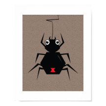 Minimal Black Widow Spider | Kids Poster Print