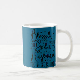 Minimal Blessed god spoiled my husband Coffee Mug