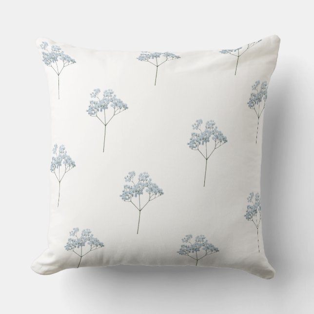 Minimal Bloom Design Throw Pillow (Front)