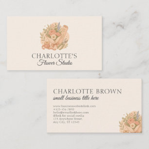 Minimal Bloom Florists Flower Shops Business Card