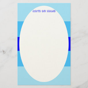 Minimal Blue Circle Stationery Paper