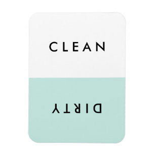 Minimal Blue Dishwasher Clean or Dirty Magnet