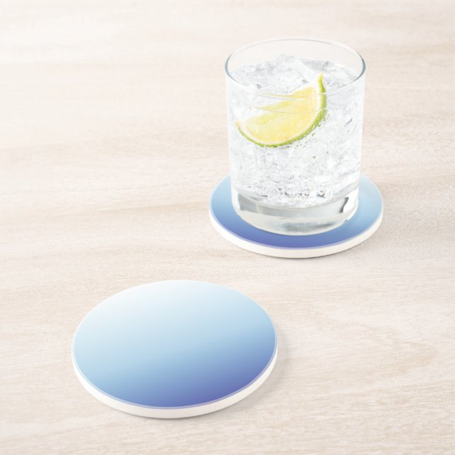 Minimal Blue Gradient Background  Coaster (Side)