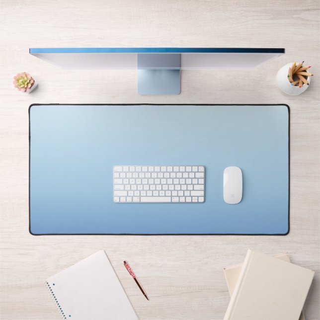 Minimal Blue Gradient Background  Desk Mat (Office 1)