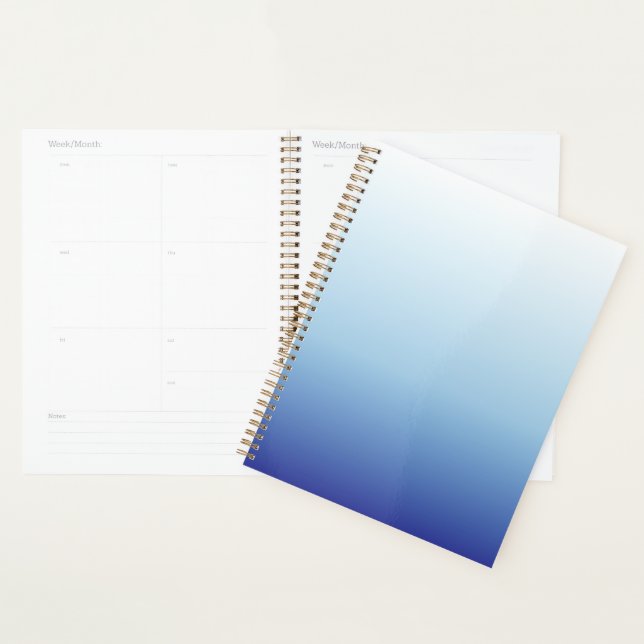 Minimal Blue Gradient Background  Planner (Display)