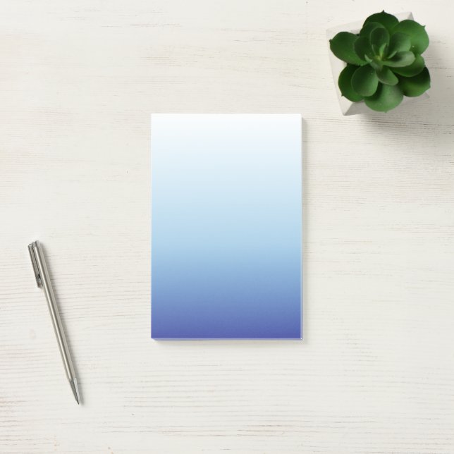 Minimal Blue Gradient Background  Post-it Notes (Office)