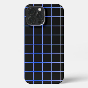 Minimal Blue Grid Phone case Modern Geometric