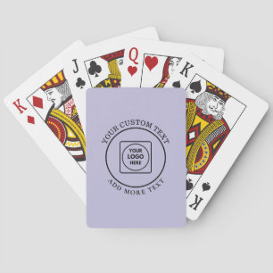 Minimal Blue Logo Text Branding Design Poker Cards