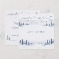 Minimal Blue Mountain Merry Christmas