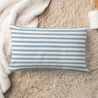 Minimal Blue Stripes Modern Pattern Design Lumbar Cushion