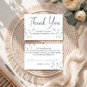 Minimal Blush Floral All In One Wedding Invitation