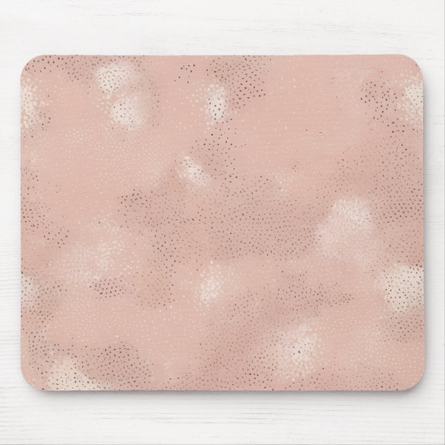 Minimal Blush Speckled Pattern Mouse Pad (Front)