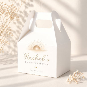 Minimal Bohemian Sun Neutral Shower Party Favour Box