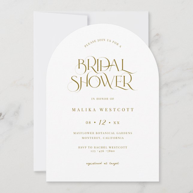 Minimal Boho Bridal Shower Party Invitation (Front)
