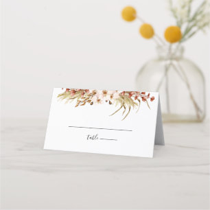 Minimal Boho Floral Wedding Place Card