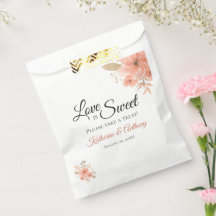Minimal Boho Floral Wedding Wedding Favour Bag