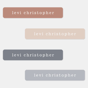 Minimal Boho Kids Name Labels
