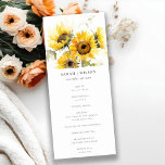 Minimal Boho Sunflower Rustic Wedding Program<br><div class="desc">It’s very easy to customise,  with your personal details. If you need any other matching product or customisation,  kindly message via Zazzle.</div>