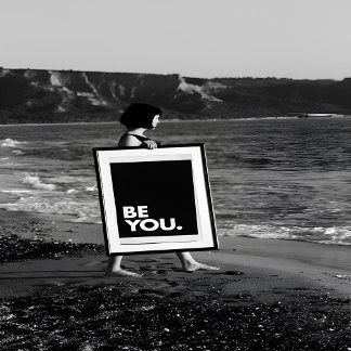 Minimal | Bold Be Yourself Postcard