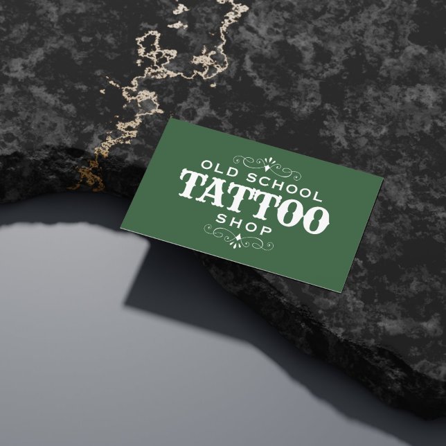 Minimal Bold Tattoo Artist Business Card (Creator Uploaded)