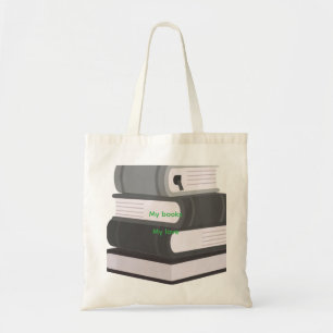 Minimal Book Art Tote Bag