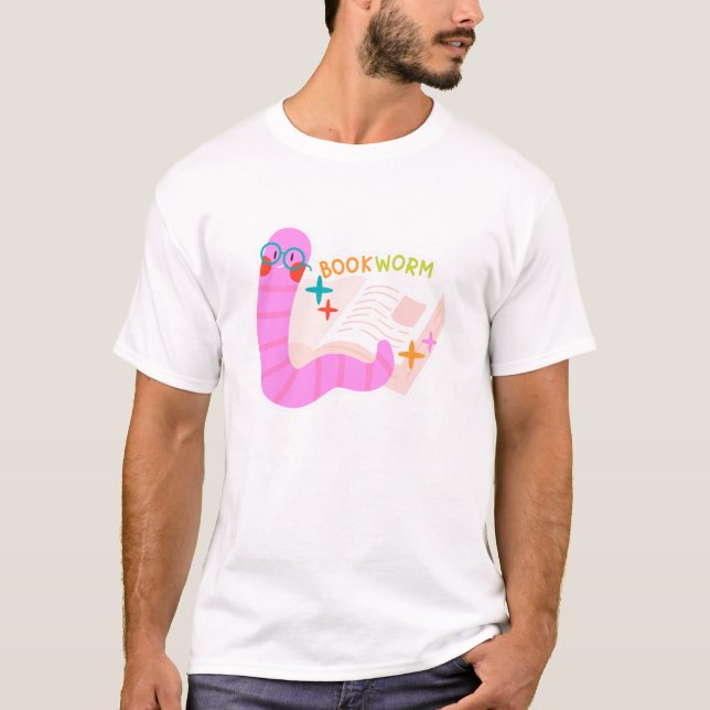 Minimal Book Lover T-Shirt | bookworm (Front)