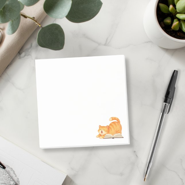 Minimal Bookish Ginger Cat  Post-it Notes (Creator Uploaded)