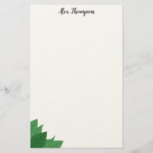 Minimal Botanical Corner Stationery Paper