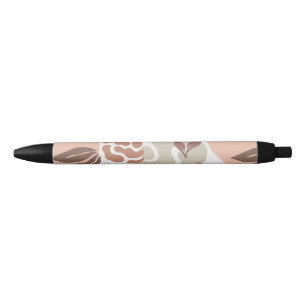 Minimal botanical floral black ink pen