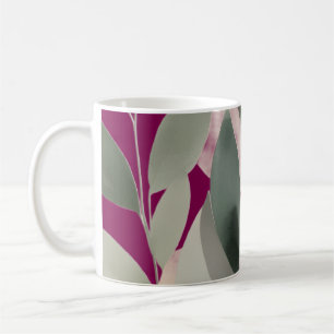 Minimal Botanical Leaf Pattern Coffee Mug