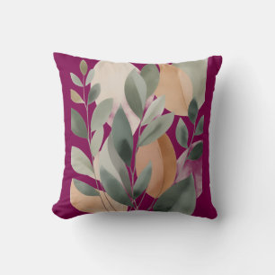 Minimal Botanical Leaf Pattern pillows