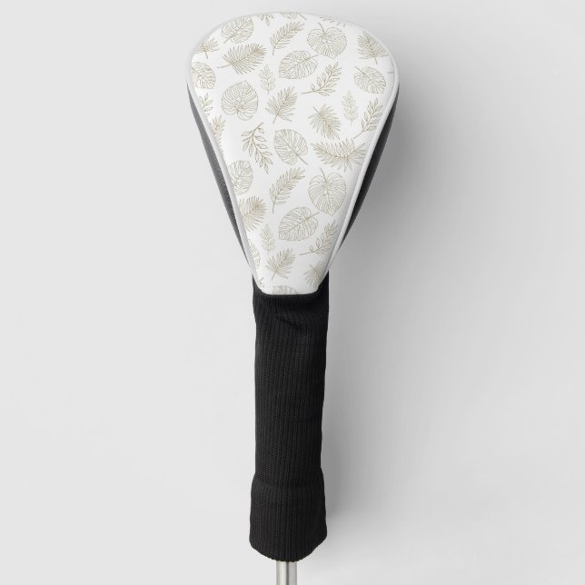 Minimal Botanical Line Art Pattern (6) Golf Head Cover (Front)