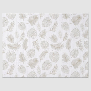 Minimal Botanical Line Art Pattern (6) Tissue Paper
