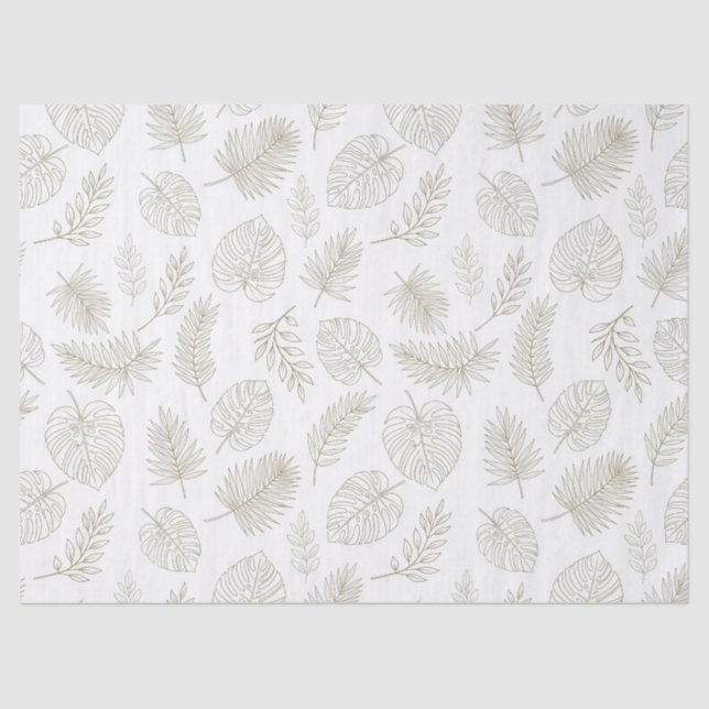 Minimal Botanical Line Art Pattern (6) Tissue Paper (Front)