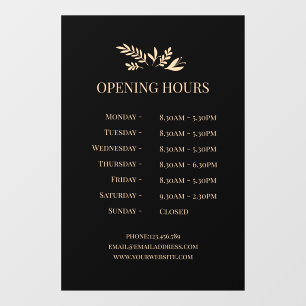 Minimal Botanical Logo Opening Hours