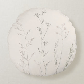 Minimal Botanical Pillow - Soft Spring Wildflower