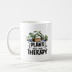 Minimal Botanical Plants Are My Therapy Coffee Mug