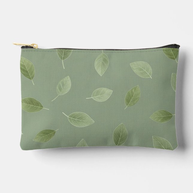 Minimal Botanical Seamless Design Accessory Pouch (Front)