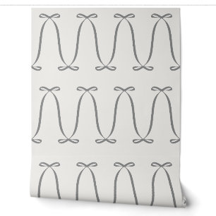 Minimal Bow Pattern Elegant Neutral Modern design Wallpaper