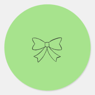 Minimal Bow Sticker - Green Coquette Bow Sticker