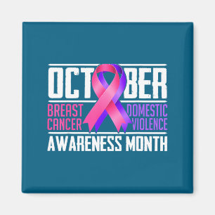 Minimal Breast Cancer Domestic Violence Awareness Magnet