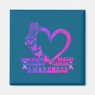 Minimal Breast Cancer Domestic Violence Awareness Magnet