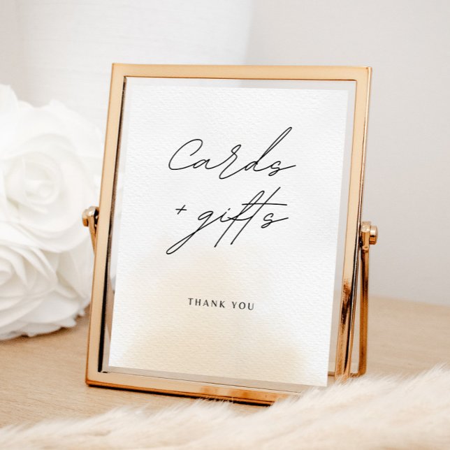 Minimal Bridal Shower Cards and Gifts Sign (Creator Uploaded)