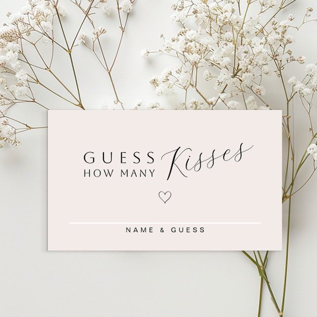 Minimal Bridal Shower Game Card | Guess How Many (Guessing Game Card)