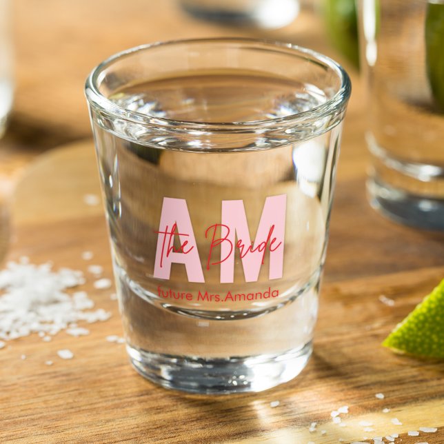 Minimal Bride | Custom Future Mrs. Initials Shot Glass (Creator Uploaded)