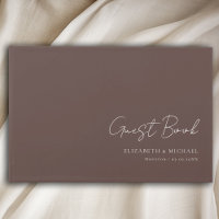 Minimal, Brown Handwriting Script Wedding