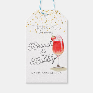 Minimal Brunch and Bubbly Gift Tags