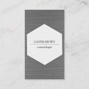 Minimal Brushed Cosmetologist/Barber Biz Card