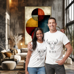Minimal Bull Line Art T-Shirt