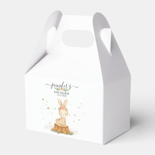 Minimal Bunny Rabbit wildlife farm forest animal Favour Box (Front Side)